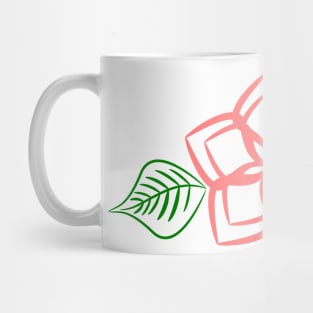 Star Blossom with green leaves Mug